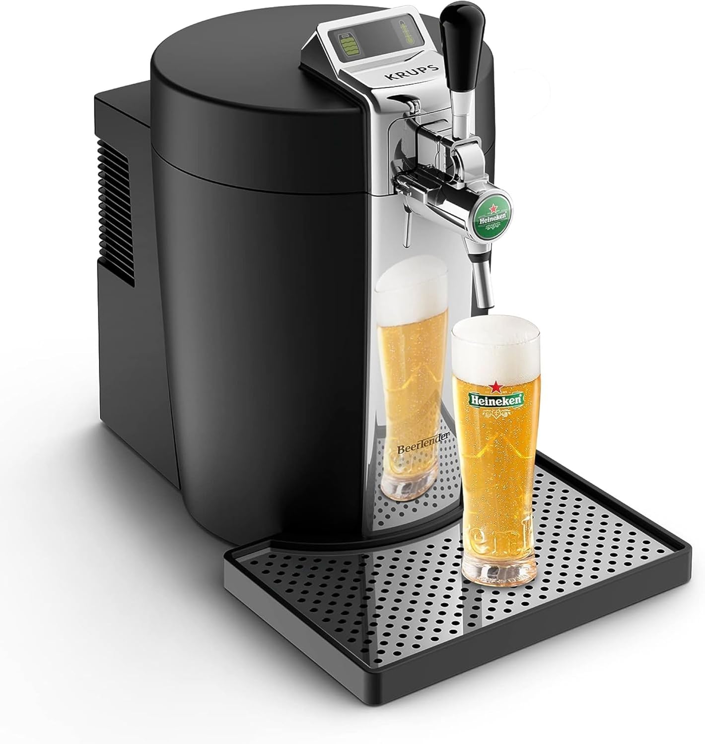 KRUPS BEERTENDER Draft beer machine, Compatible with 5 L kegs, Beer tap, Beer pump, Temperature indicator, Remaining volume indicator VB700800