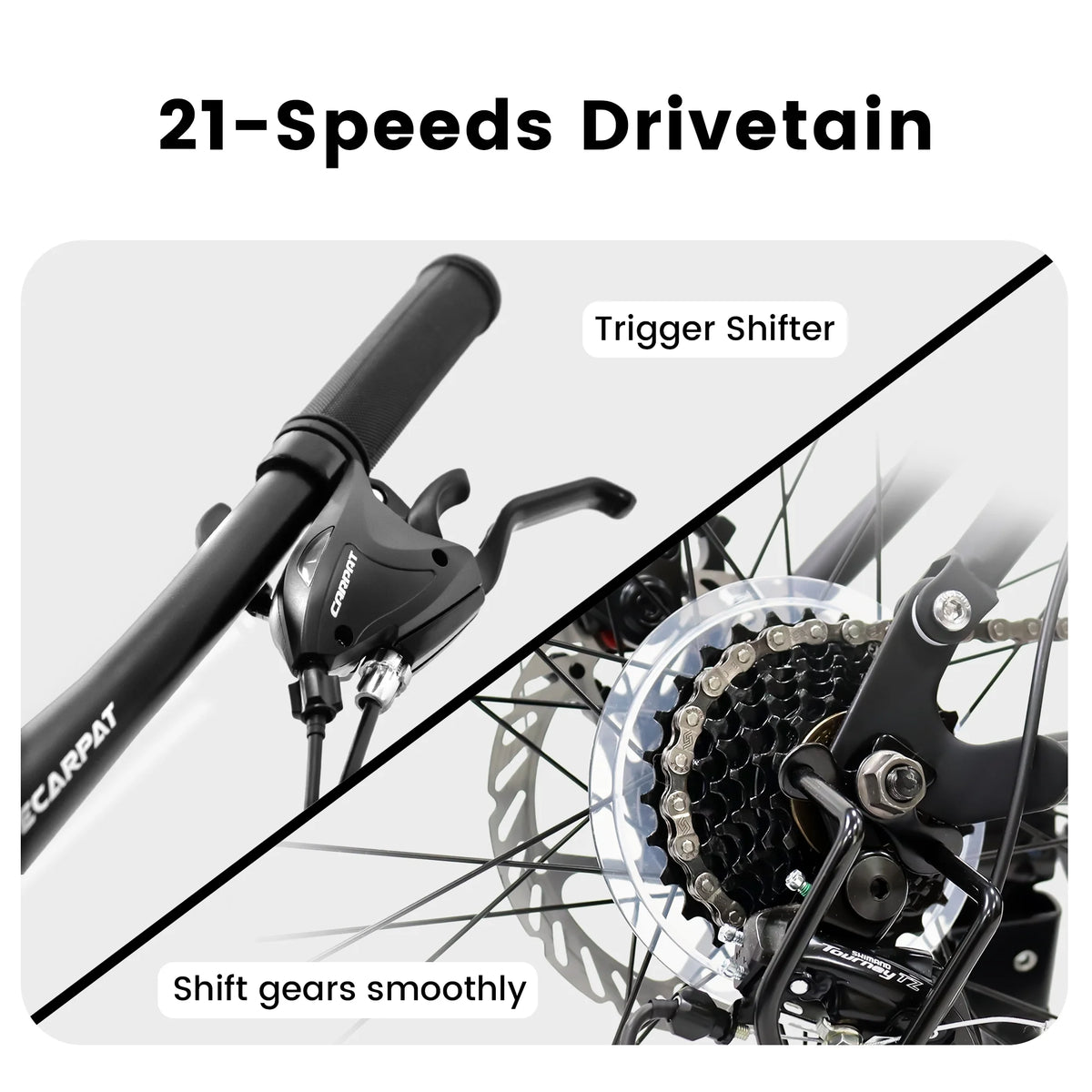 26 in Mountain Bike - 21 - Speed with Disc Brakes, Durable Frame, Front & Rear Dual - Shock Absorption - Product image 5