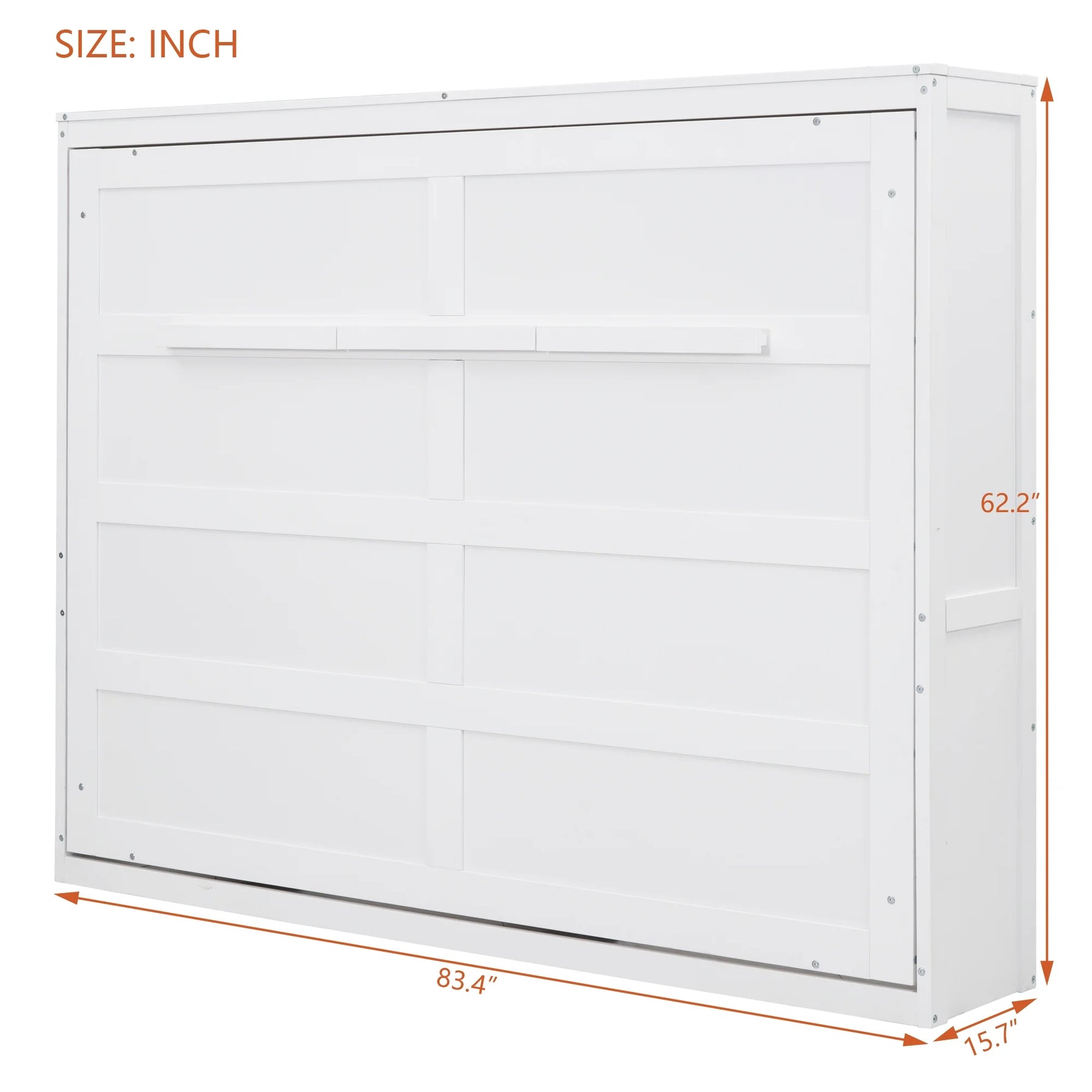 Harper & Bright Designs Full Size Murphy Bed Space - Saving Foldable Wooden Wall Bed with a Shelf for - Product image 12