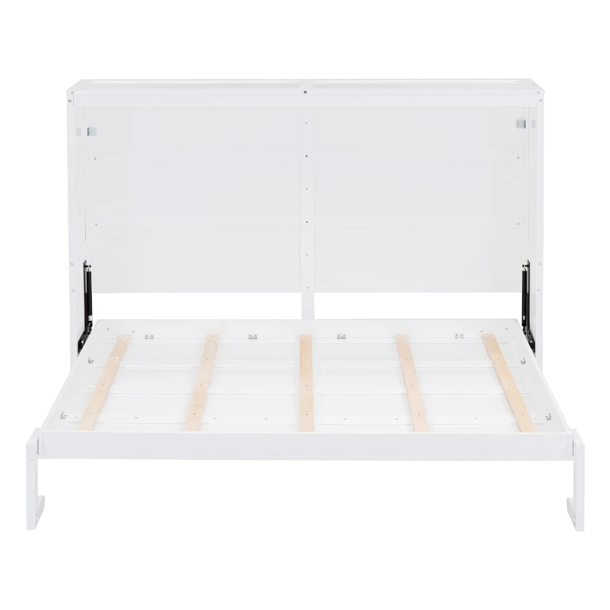 Harper & Bright Designs Full Size Murphy Bed Space - Saving Foldable Wooden Wall Bed with a Shelf for - Product image 20