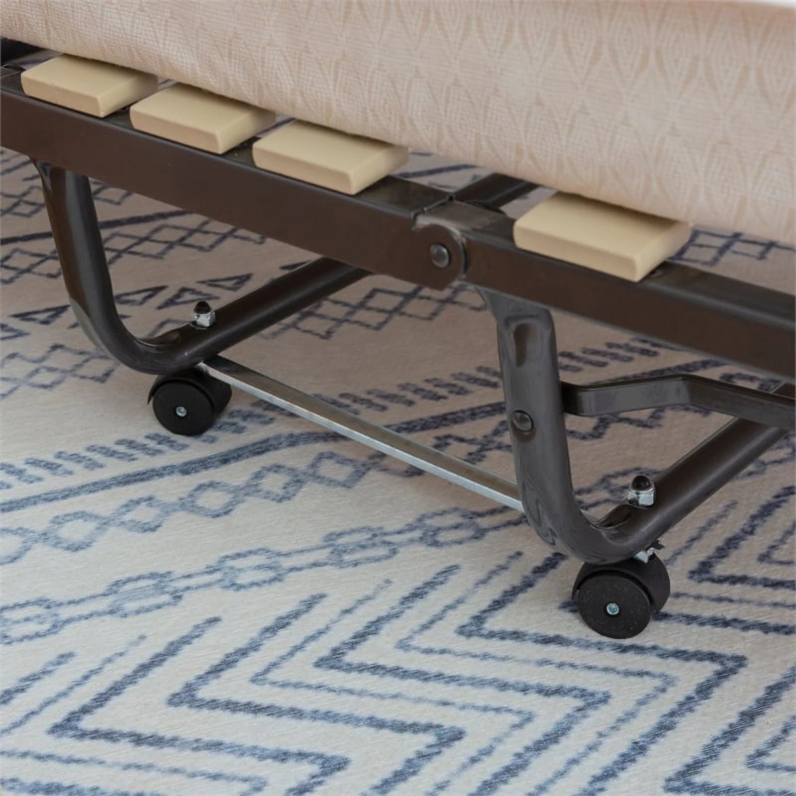 Riverbay Furniture Metal Folding Bed with Memory Foam Mattress in Beige - Product image 15