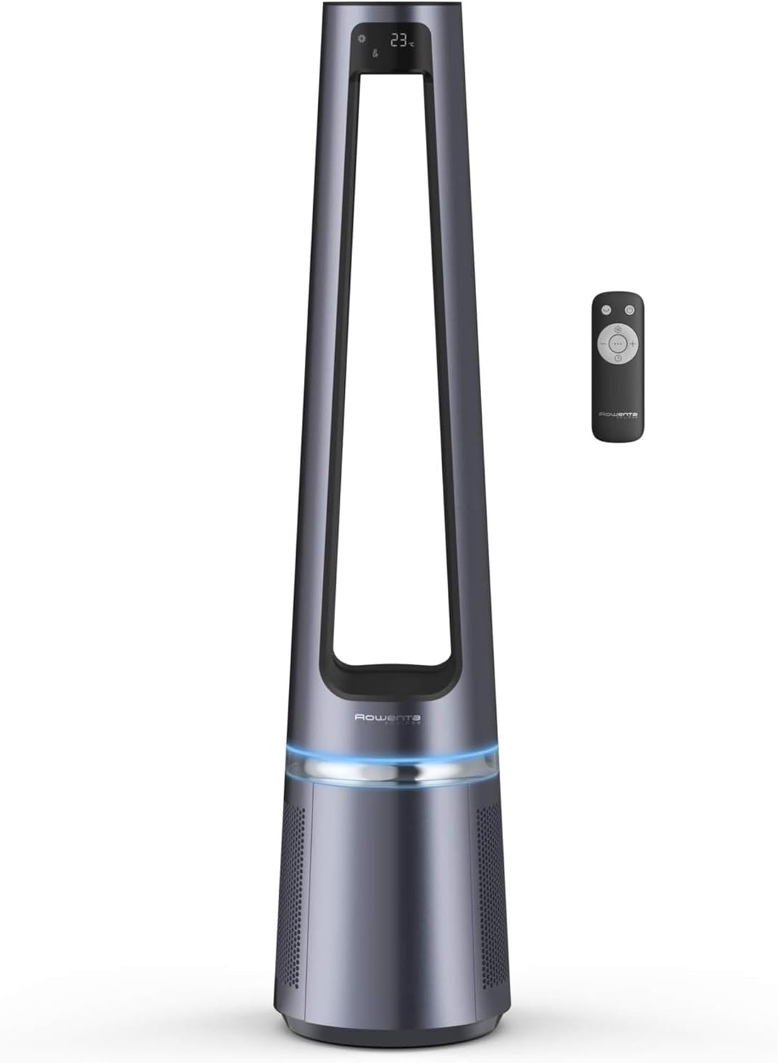 Rowenta Eclipse 2-in-1 Purifying fan, Ventilates and filters the air, Fine particles, 32 dB (A), Powerful, Oscillation, 12 speeds, Timer, Delayed start QU5030F0