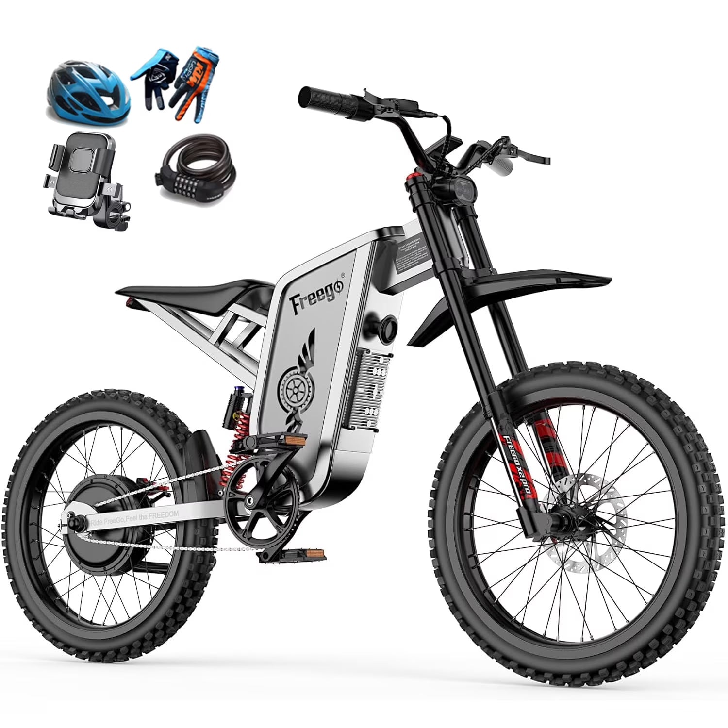 40MPH Electric Bicycle, Dual - Mode Electric Dirt Bike 3000W(Peak)Freego Nova3 Electric Motorcycle Bike for - Product image 3