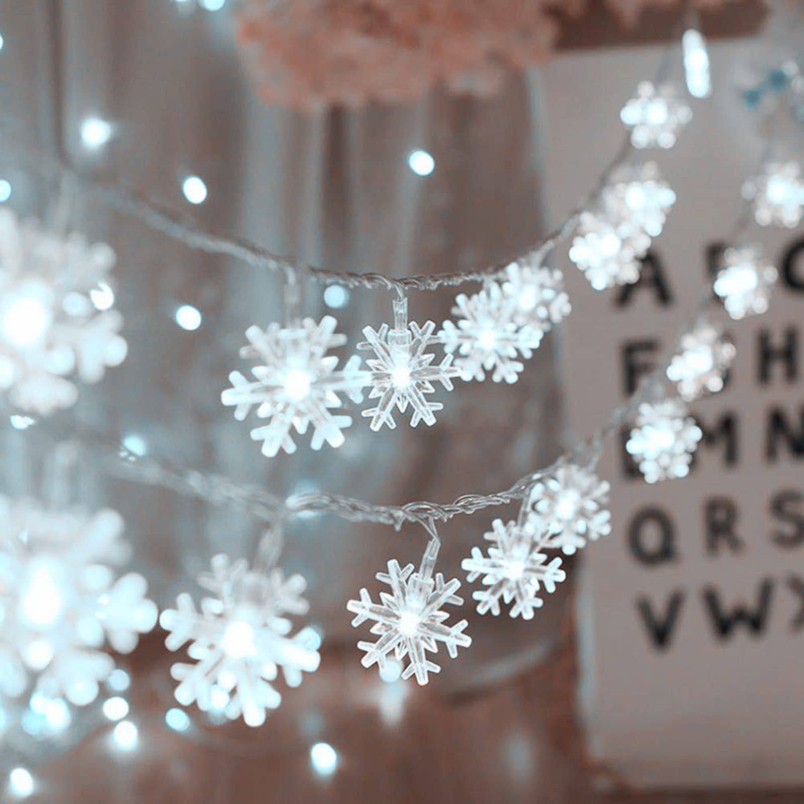 Kailedi Christmas Lights, 40 LED Snowflake String Fairy Lights for Home, Party, Christmas, Wedding, Garden - Product image 1