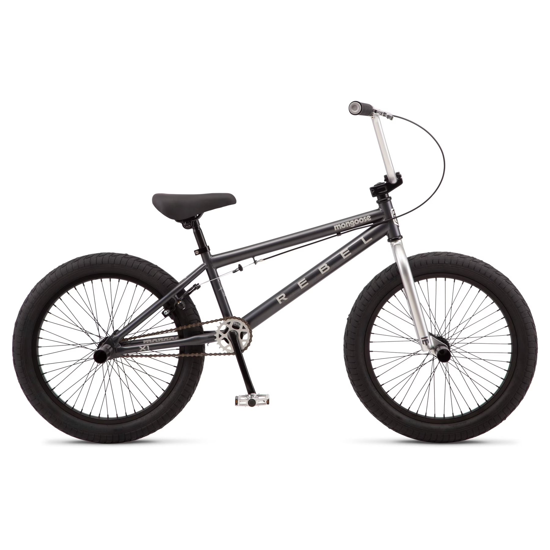 Mongoose Rebel X1 BMX Bike, 20 - In. Wheels, Kids Ages 7 - 14 Years, Gray Child Bicycle - Product image 1