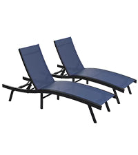AECOJOY Outdoor Chaise Lounge, All Weather Pool Lounge Chairs Ergonomic Design (Navy, 1 PCs) - Product image 10
