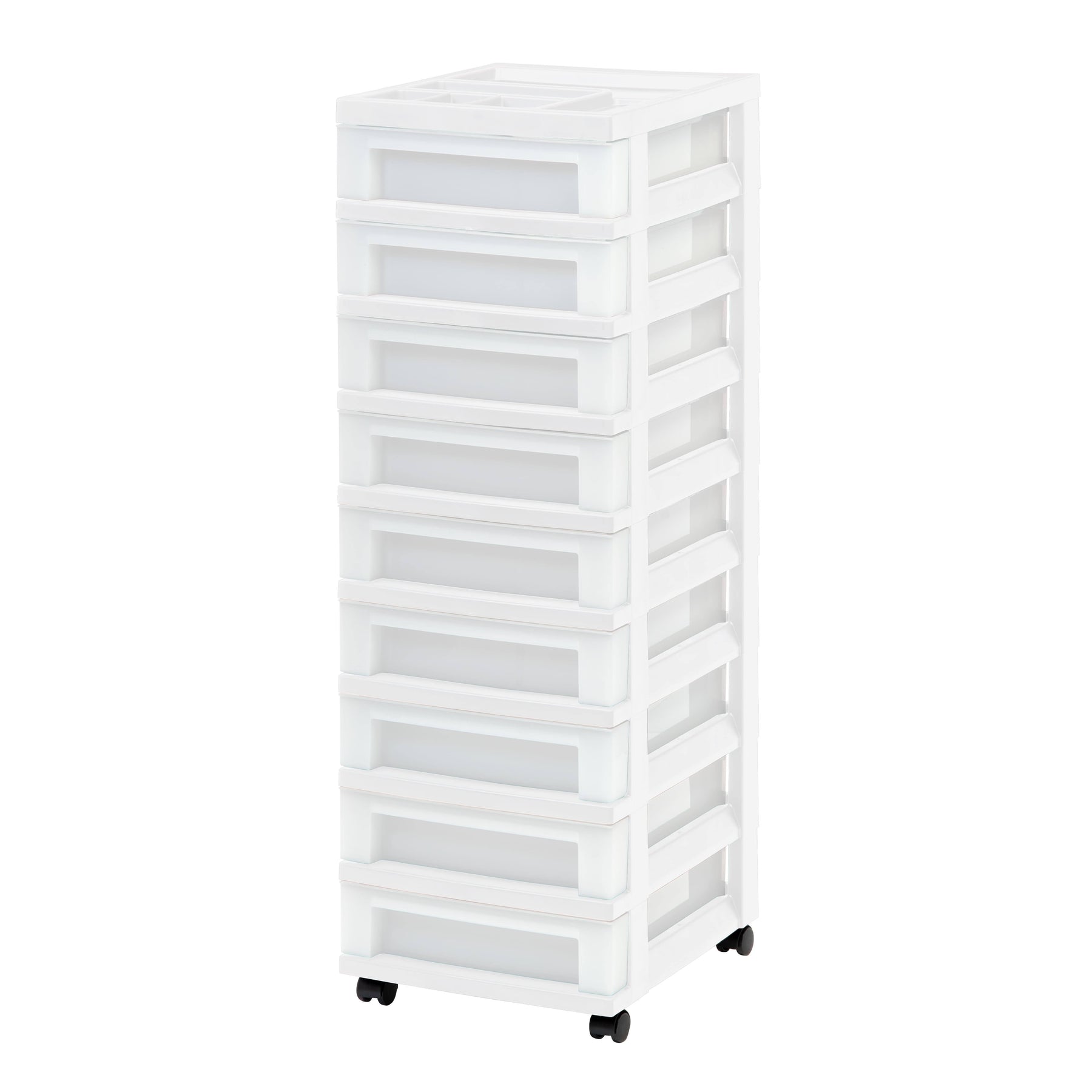 Iris 9 Drawer Storage Cart with Organizer Top white/pearl - Product image 1