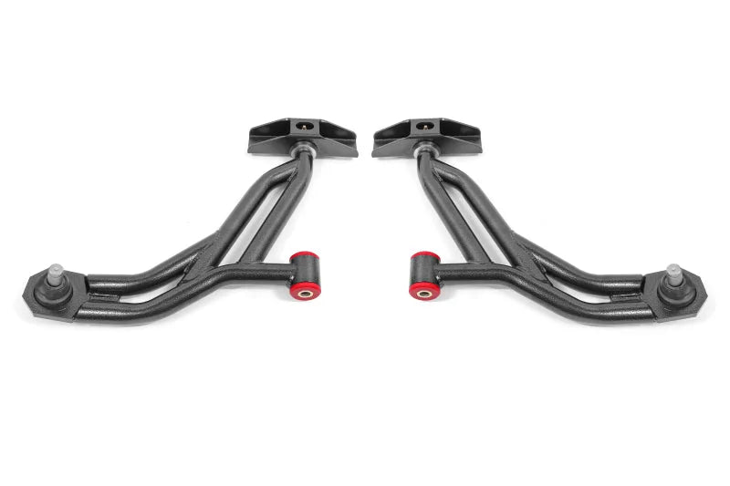 BMR 10-14 Ford Mustang / Shelby GT500 Non-Adj. Lower A-Arms (Poly/Delrin) - Black Hammertone