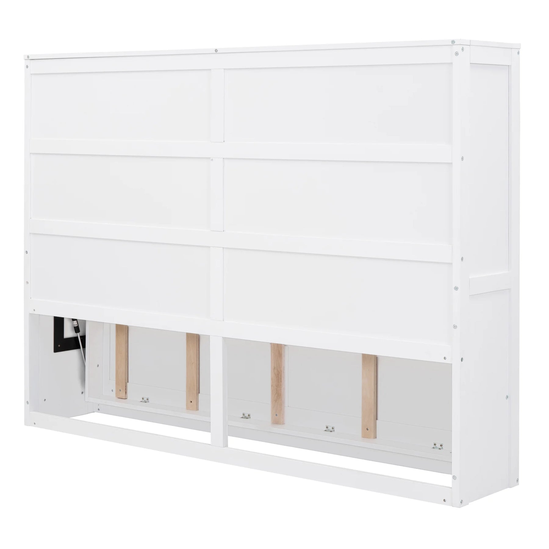 Harper & Bright Designs Full Size Murphy Bed Space - Saving Foldable Wooden Wall Bed with a Shelf for - Product image 18