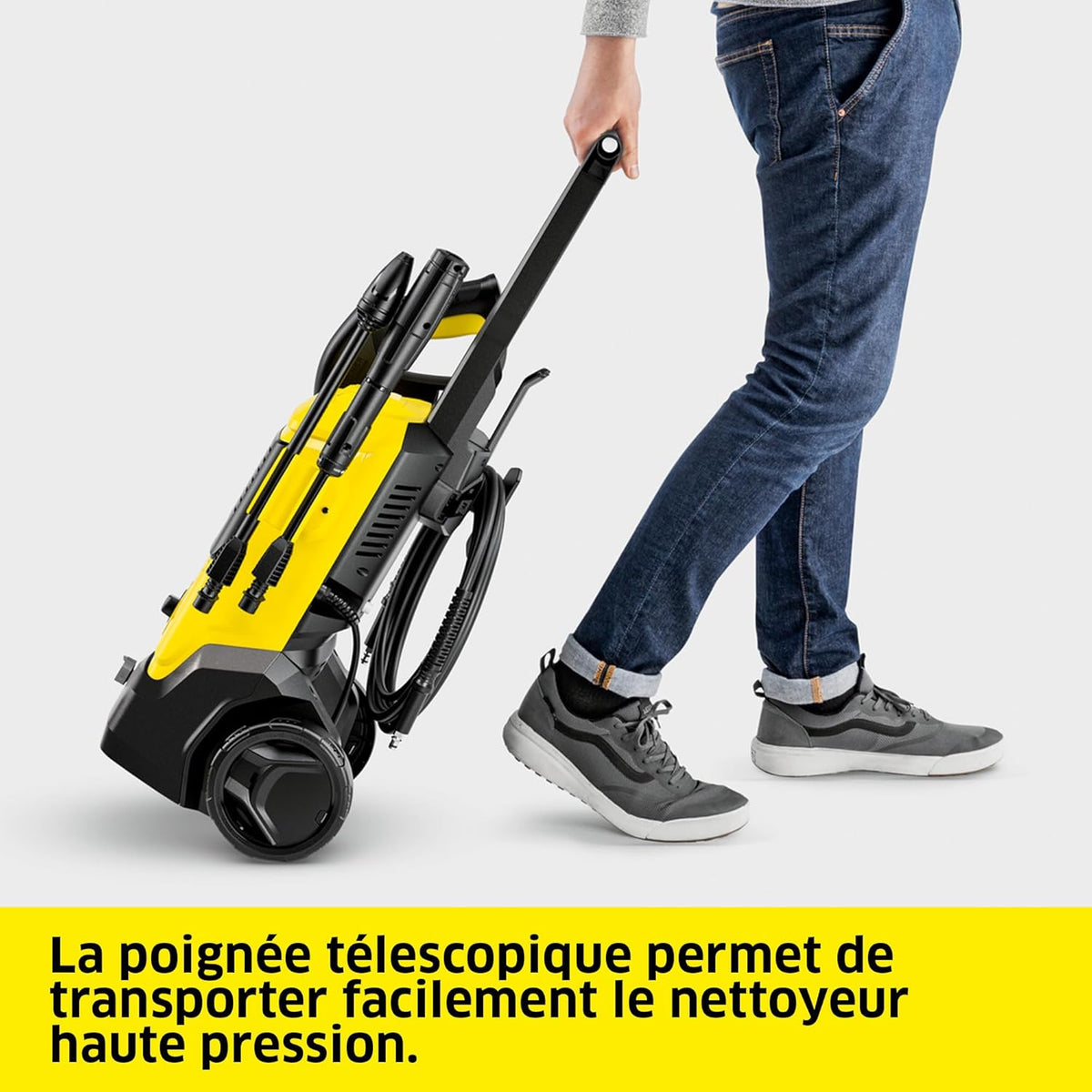 Kärcher K 4 FJ Home High Pressure Washer, Max. Pressure 130 bar, Flow rate: 420 l/h, Surface area: 30 m²/h, Water filter, Weight: 5.7 kg, HP gun, Rotabuse, Vario Power lance, Foam nozzle, Home Kit
