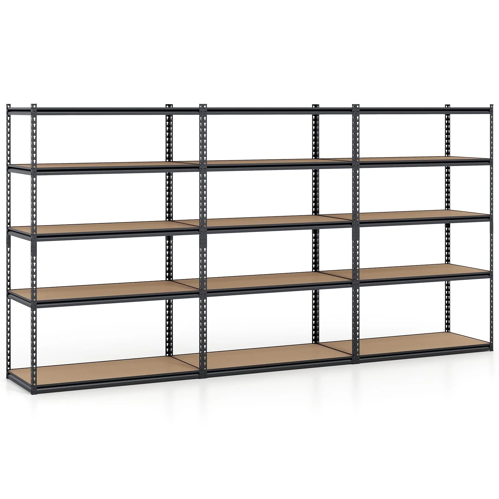 Giantex 5-Tier Metal Storage Shelves w/Adjustable Utility Rack (48" W x 24" D x 72" H) - Product image 11