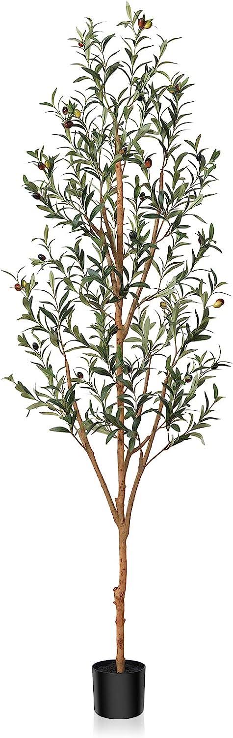 Kazeila Artificial Olive Tree 6ft Tall Faux Silk Plant for Home Office Decor Indoor Fake Potted Tree with - Product image 1