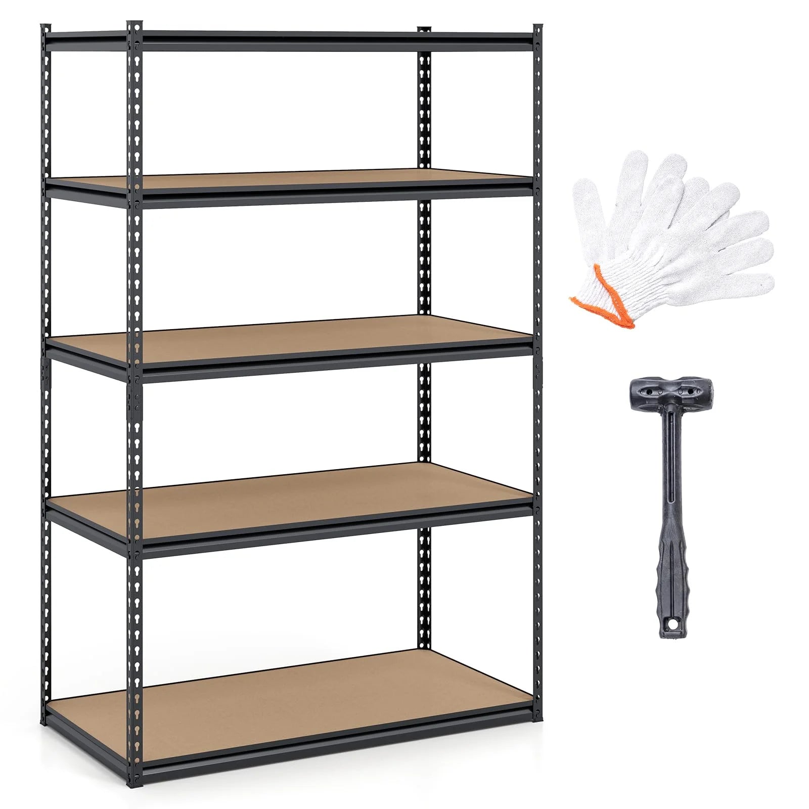 Giantex 5-Tier Metal Storage Shelves w/Adjustable Utility Rack (48" W x 24" D x 72" H) - Product image 1