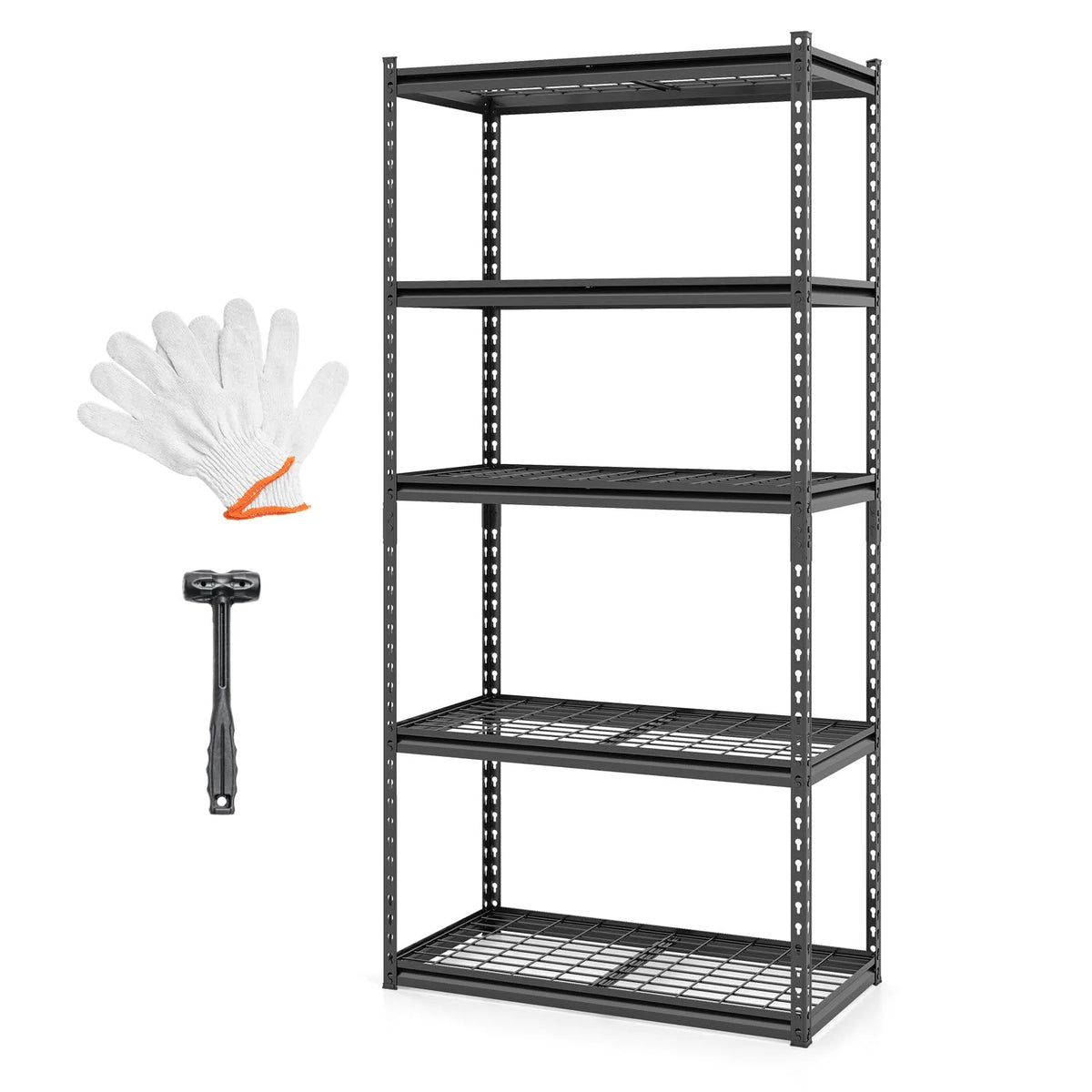 Tangkula 5-Tier Metal Storage Shelves(36"L x 18"W x 72"H) - Product image 1
