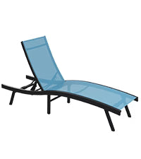 AECOJOY Outdoor Chaise Lounge, All Weather Pool Lounge Chairs Ergonomic Design (Blue, 1 PCs) - Product image 1