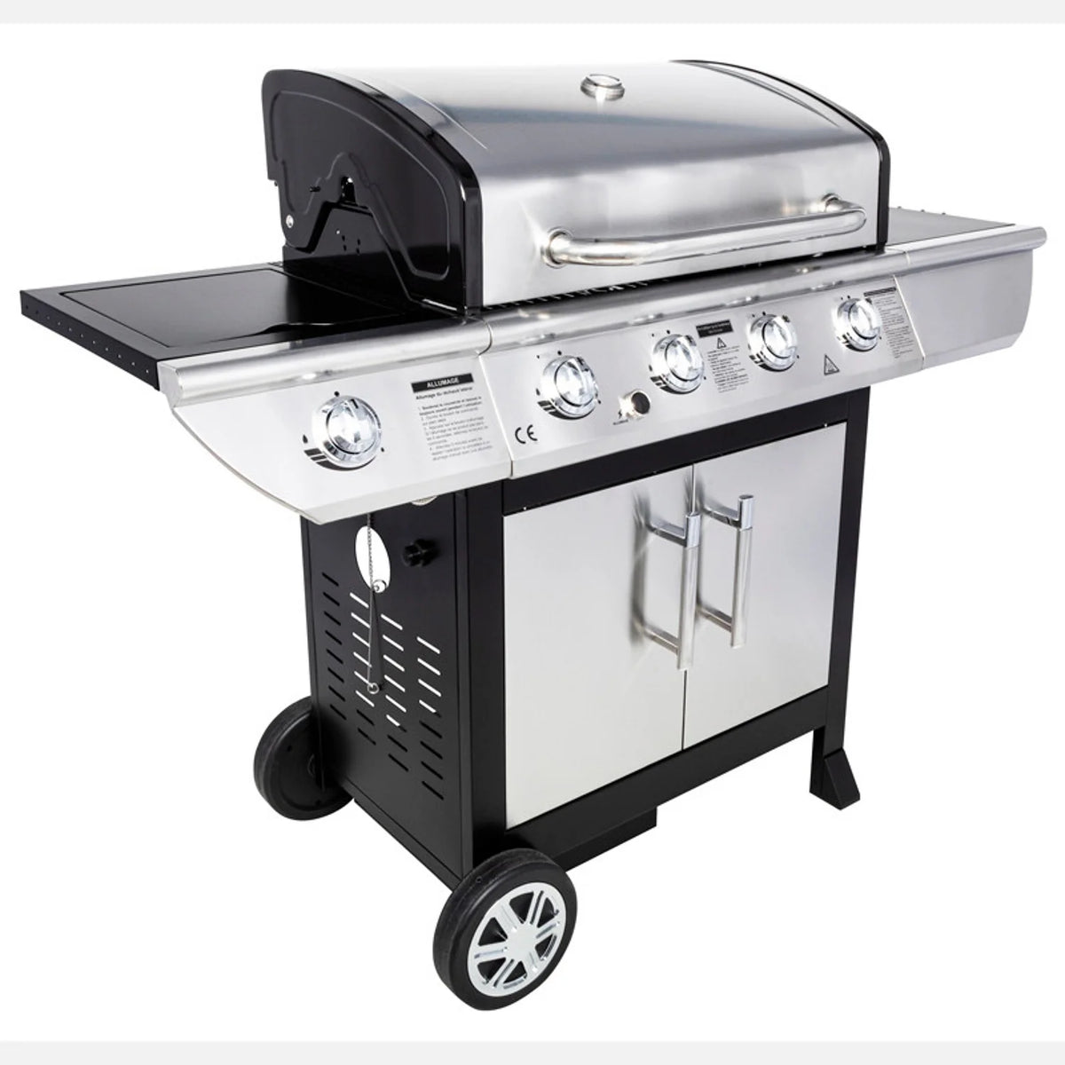 BRISBANE gas barbecue - 4 14kW burners + Somagic stove -