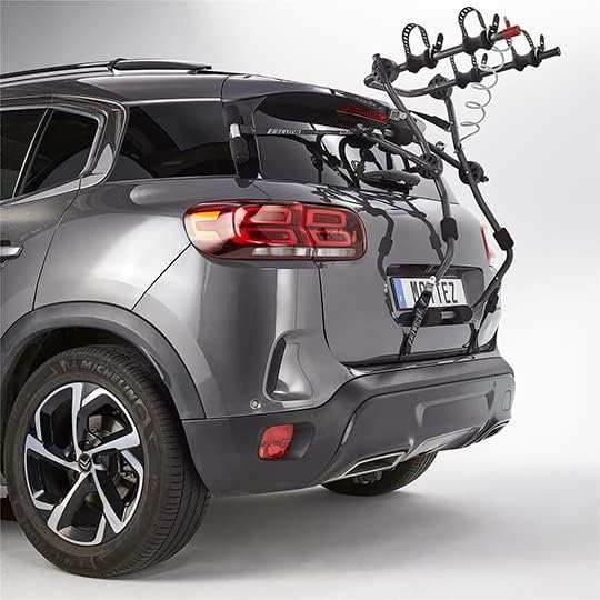 Tailgate Bike Carrier 5 Straps Mottez Shiva 2 Electric Steel 2 Bikes VAE/e Bike (40 kgs Max), Black