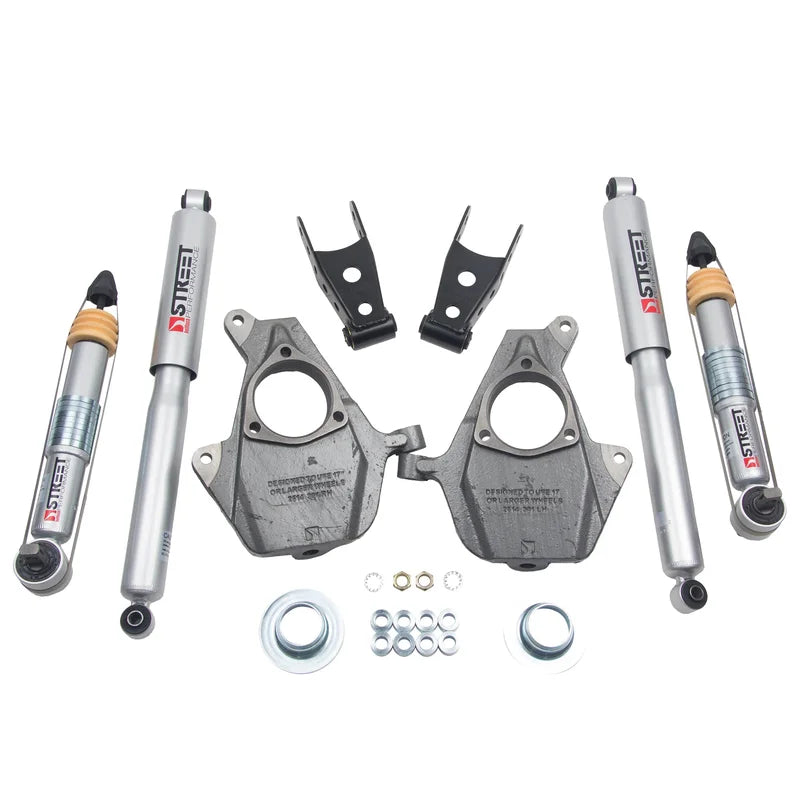 BELLTECH 1010SP LOWERING KITS Front And Rear Complete Kit W/ Street Performance Shocks 2014-2017 SIL/SIERRA 2WD/4WD 2F/2-3R (ALL CAB) W/Shocks