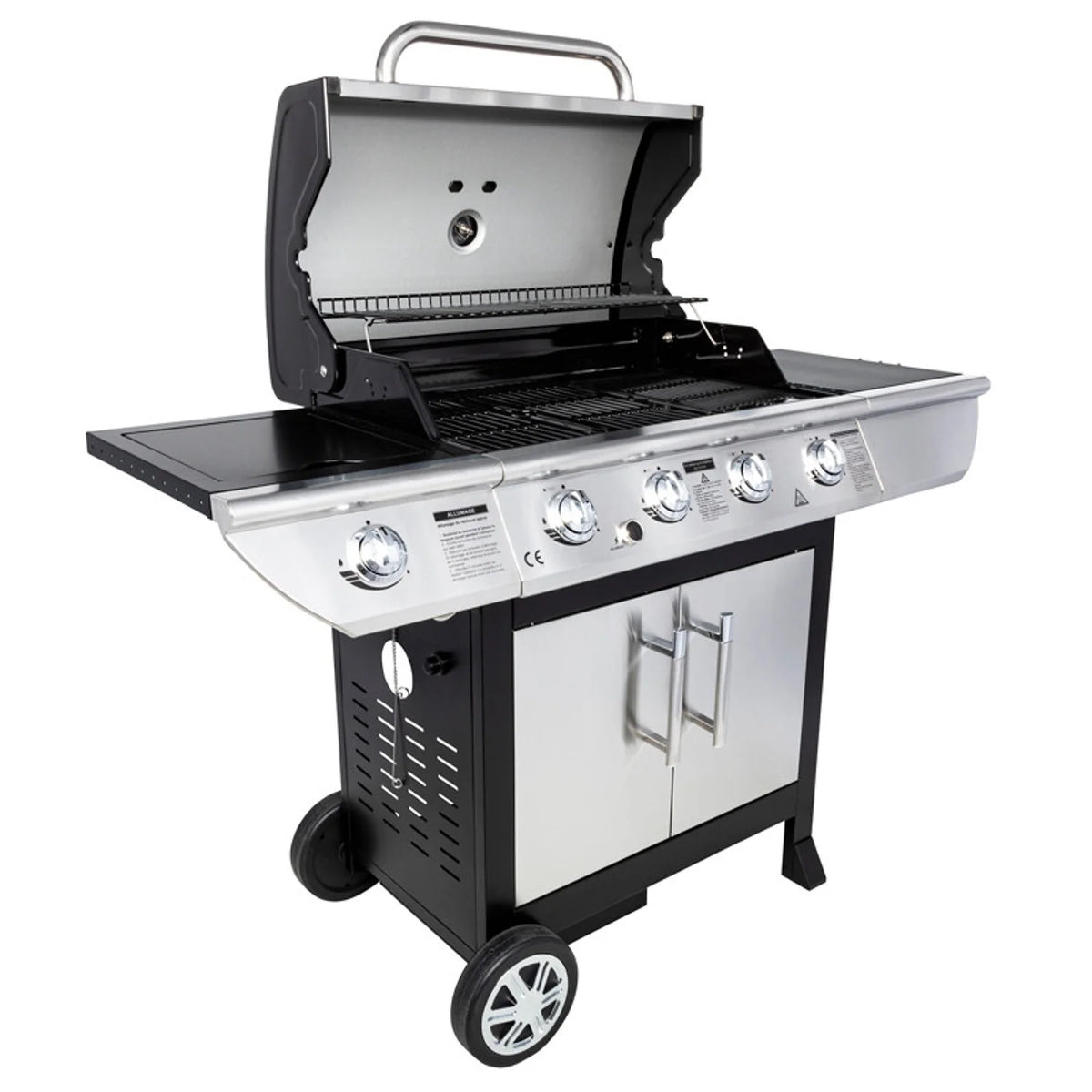 BRISBANE gas barbecue - 4 14kW burners + Somagic stove -