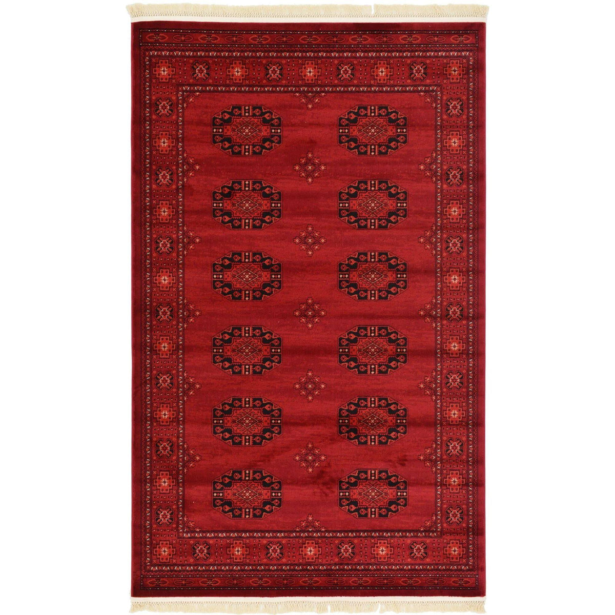 Unique Loom Cleveland Tekke Area Rug - 5' x 8' Red - Product image 1