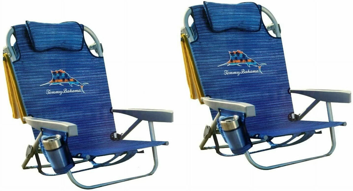 Tommy Bahama Backpack Beach Chairs - (2 PACK Blue ) - Product image 1