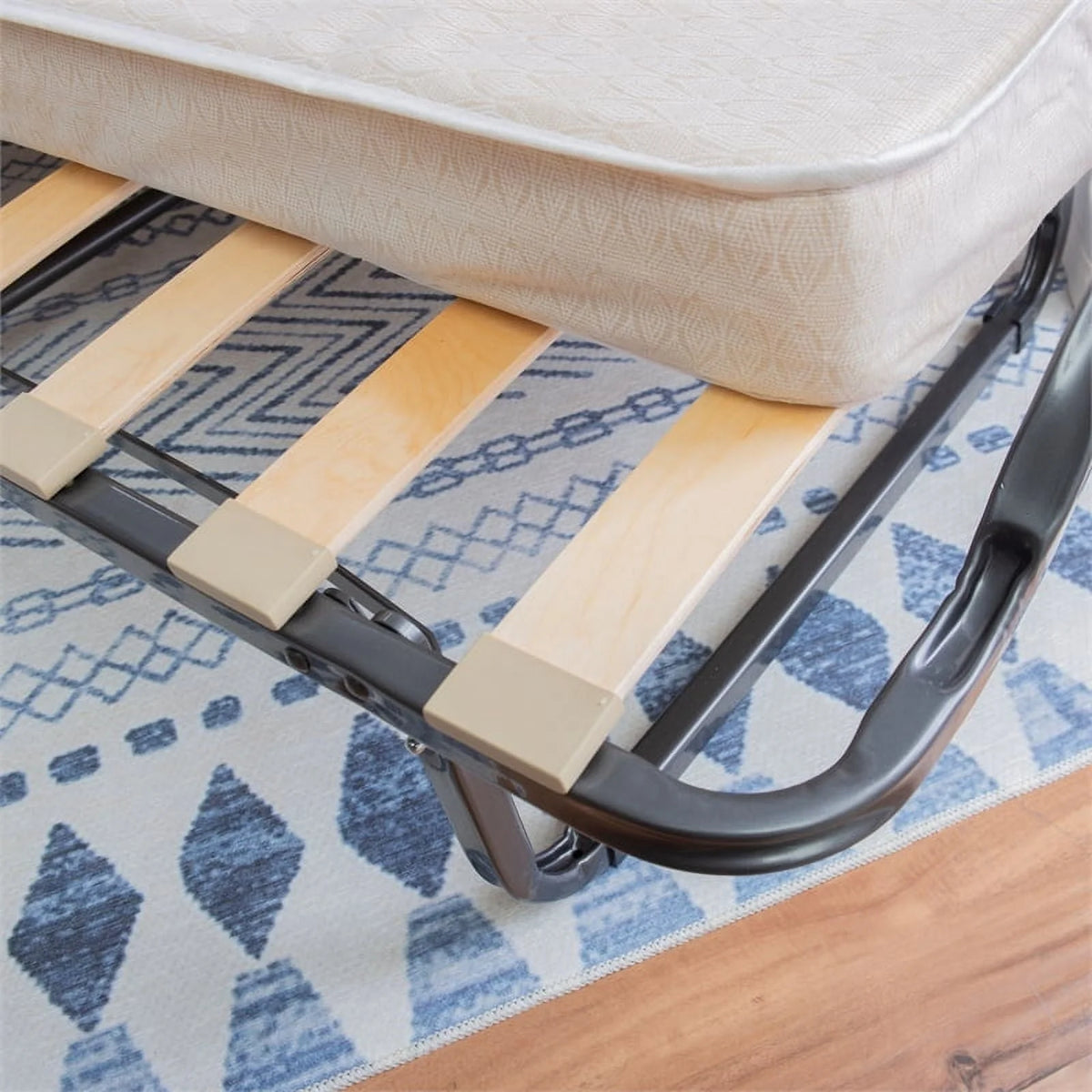 Riverbay Furniture Metal Folding Bed with Memory Foam Mattress in Beige - Product image 14