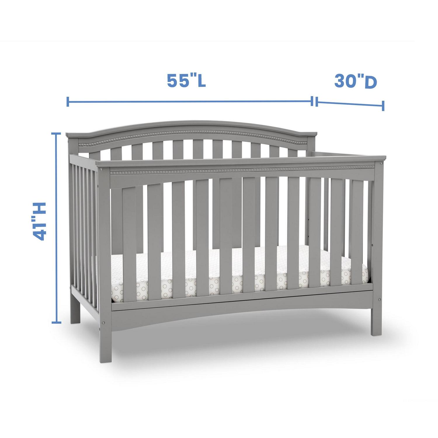 Delta Children Waverly 6 - in - 1 Convertible Baby Crib. Grey - Product image 6