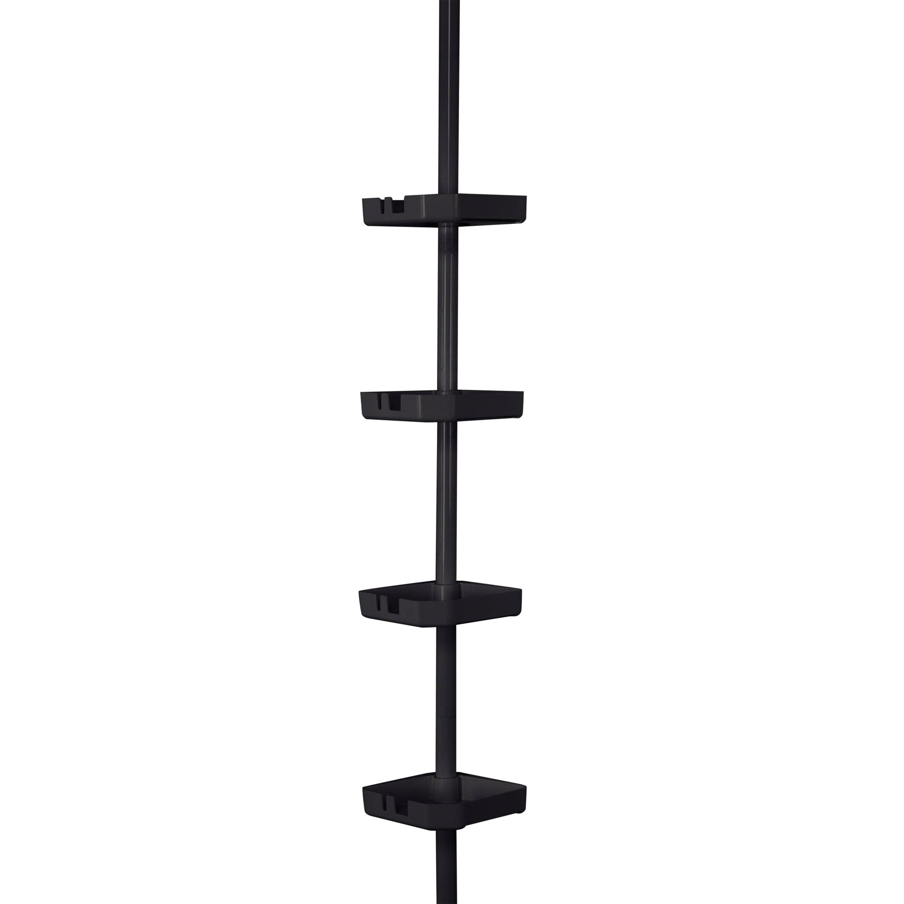 Bath Bliss 4 Tier Tension Corner Shower Organizer Caddy, Matte Black - Product image 1
