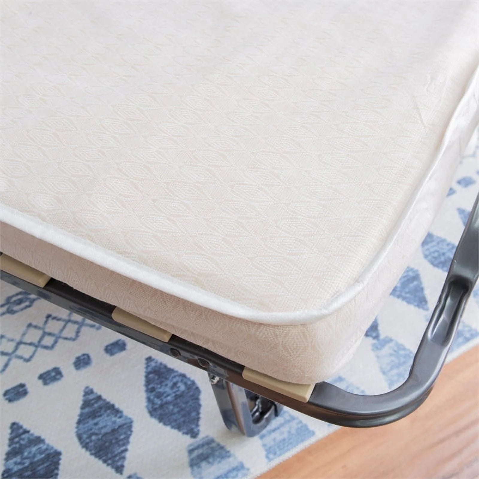 Riverbay Furniture Metal Folding Bed with Memory Foam Mattress in Beige - Product image 16