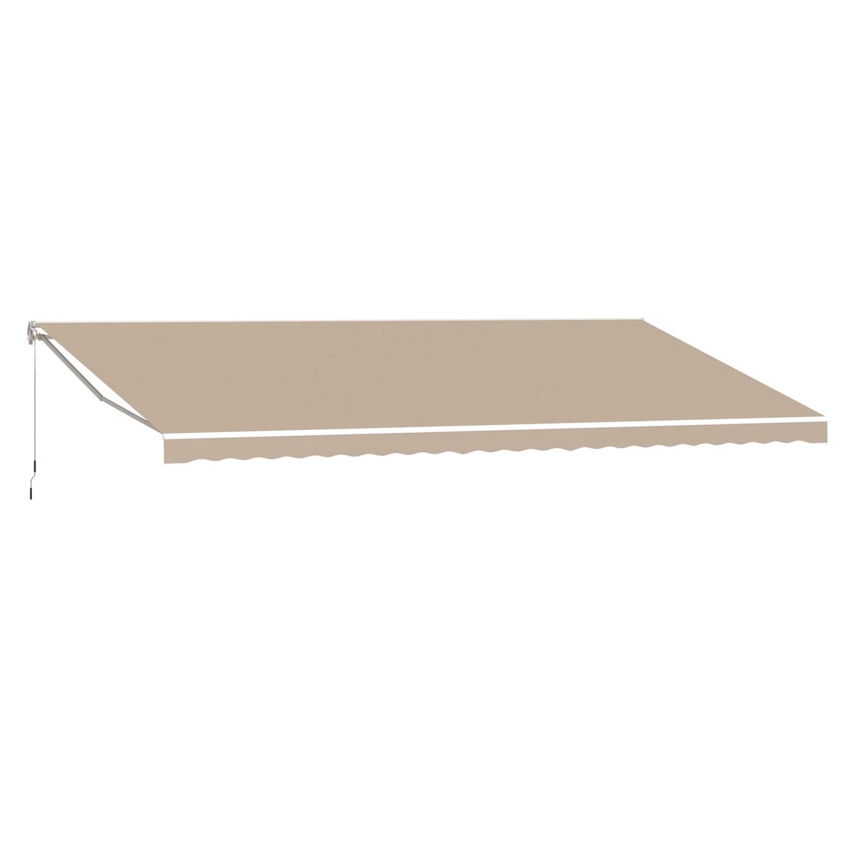 AECOJOY 20'x10' Manual Retractable Awning Sun Shade, Patio Awning Canopy