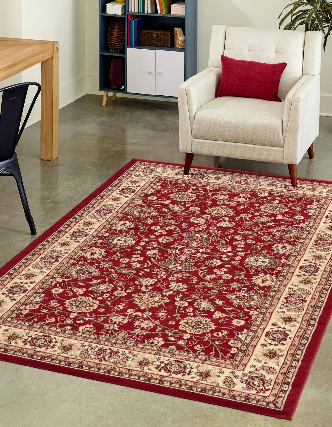 Unique Loom Washington Sialk Hill Area Rug - 5' x 8' Burgundy - Product image 1
