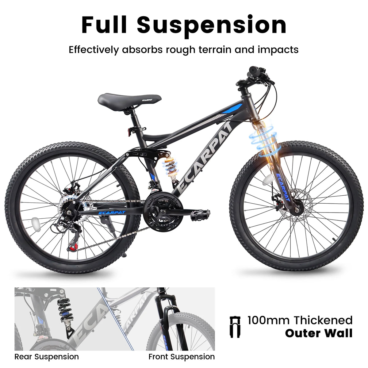 A2660 26 in Mountain Bike, 21 - Speed Disc Brakes, Durable Frame, Front, Rear Dual - Shock Absorption - Product image 6