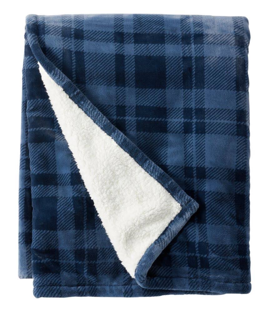 L.L.Bean Wicked Plush Sherpa Throw Plaid Large Sheets Bedding Nautical: One Size - Product image 1