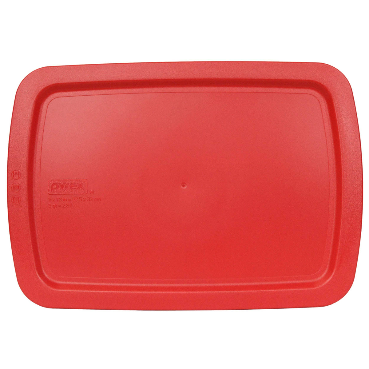 Pyrex C-233-PC Red Easy Grab Plastic Replacement Food Storage Lid, Made in The USA - Product image 1
