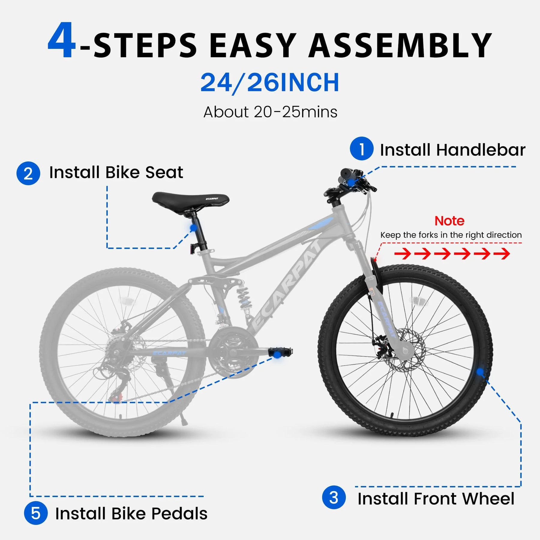 26 in Mountain Bike - 21 - Speed with Disc Brakes, Durable Frame, Front & Rear Dual - Shock Absorption - Product image 2