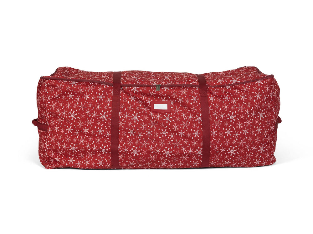 Covermates Keepsakes Christmas Tree Cinch Bag - Superior Protection, Cinch Straps, Fits Up to 9 to 11-Foot Tree - Holiday Storage-Red Snowflake