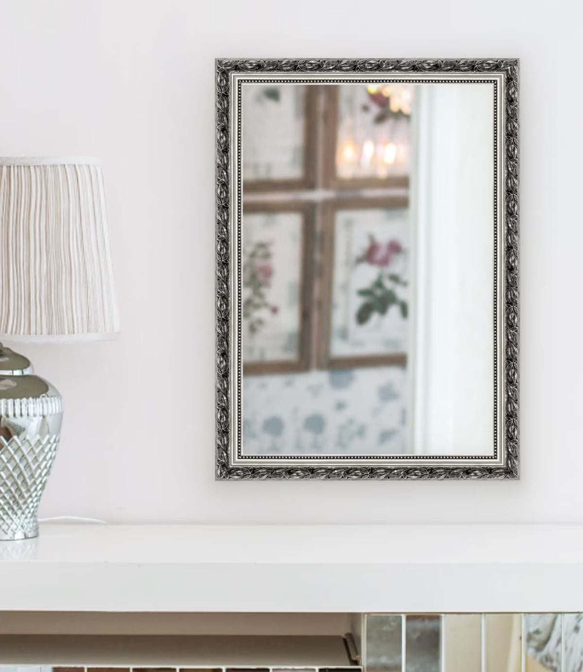 H - A Black&Gold Framed Rectangle Bathroom Mirrors for Wall, Mounted Vintage Mirror Vertical or Horizontal - Product image 3