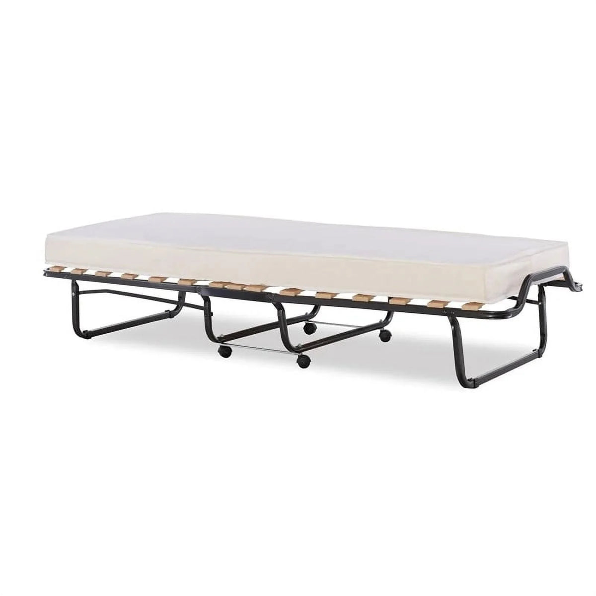 Riverbay Furniture Metal Folding Bed with Memory Foam Mattress in Beige - Product image 6