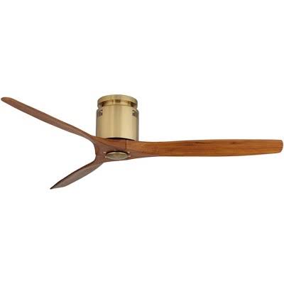 Casa Vieja 52" Windspun Brass-Walnut DC Hugger Ceiling Fan with Remote - Product image 1