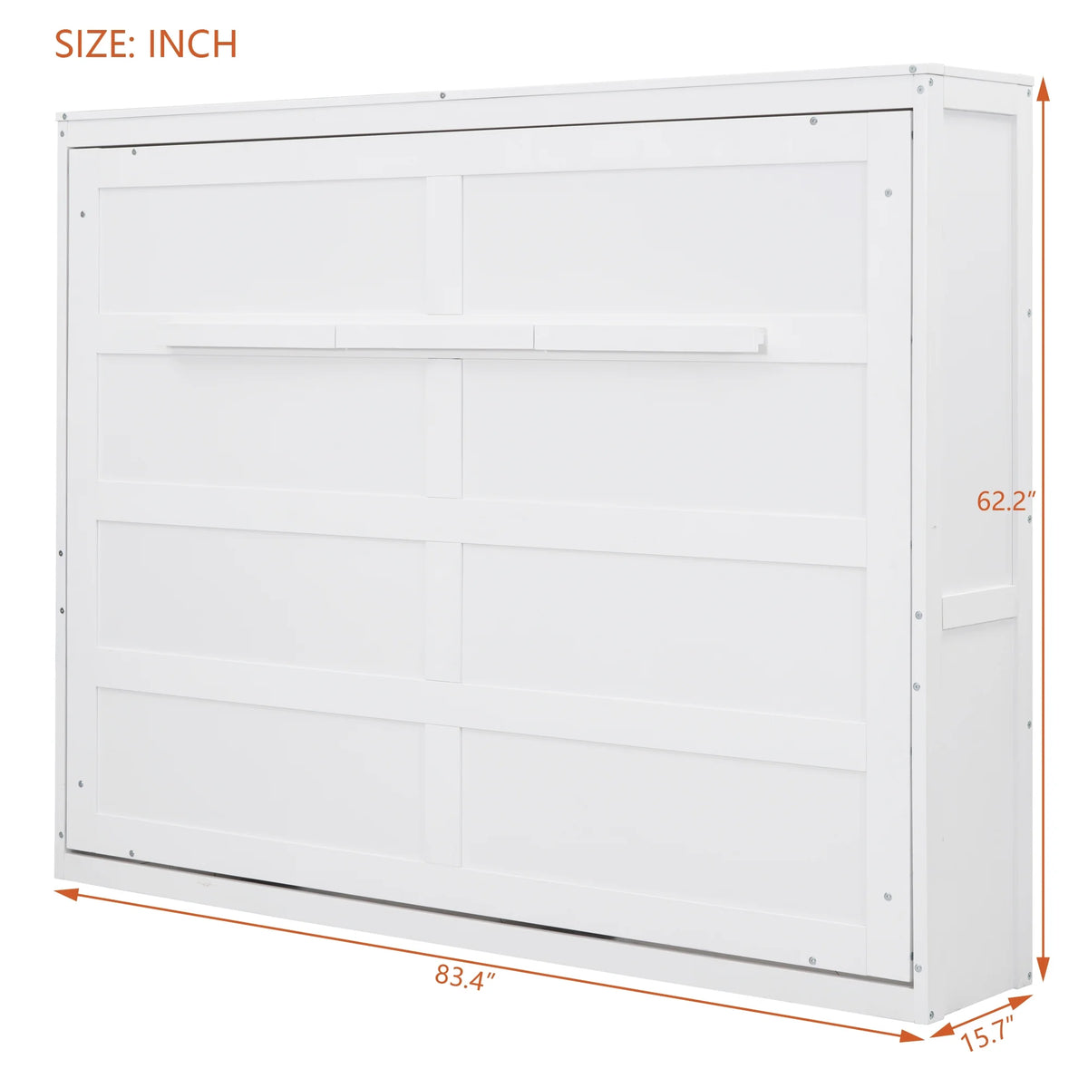 Harper & Bright Designs Full Size Murphy Bed Space - Saving Foldable Wooden Wall Bed with a Shelf for - Product image 12