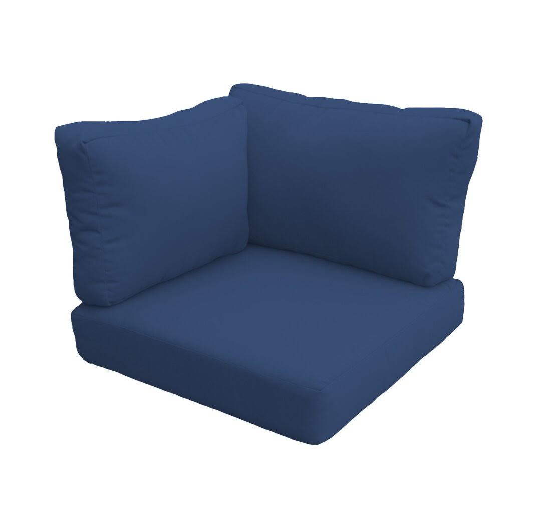 TK Classics Covers for High-Back Corner Chair Cushions 6" Thick, Navy - Product image 1