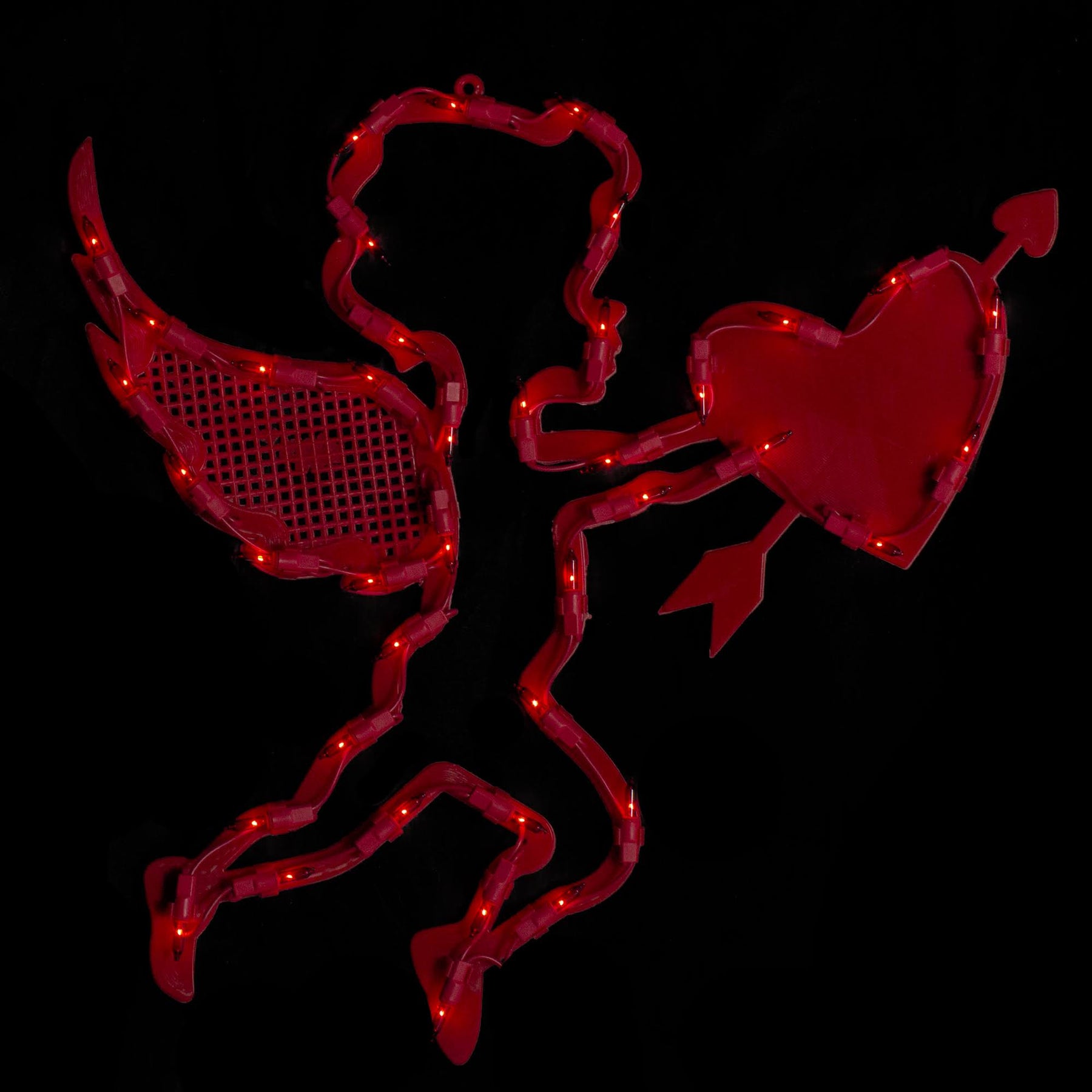 Northlight 17" Lighted Red Cupid with Heart Valentine's Day Window Silhouette Decoration - Product image 1