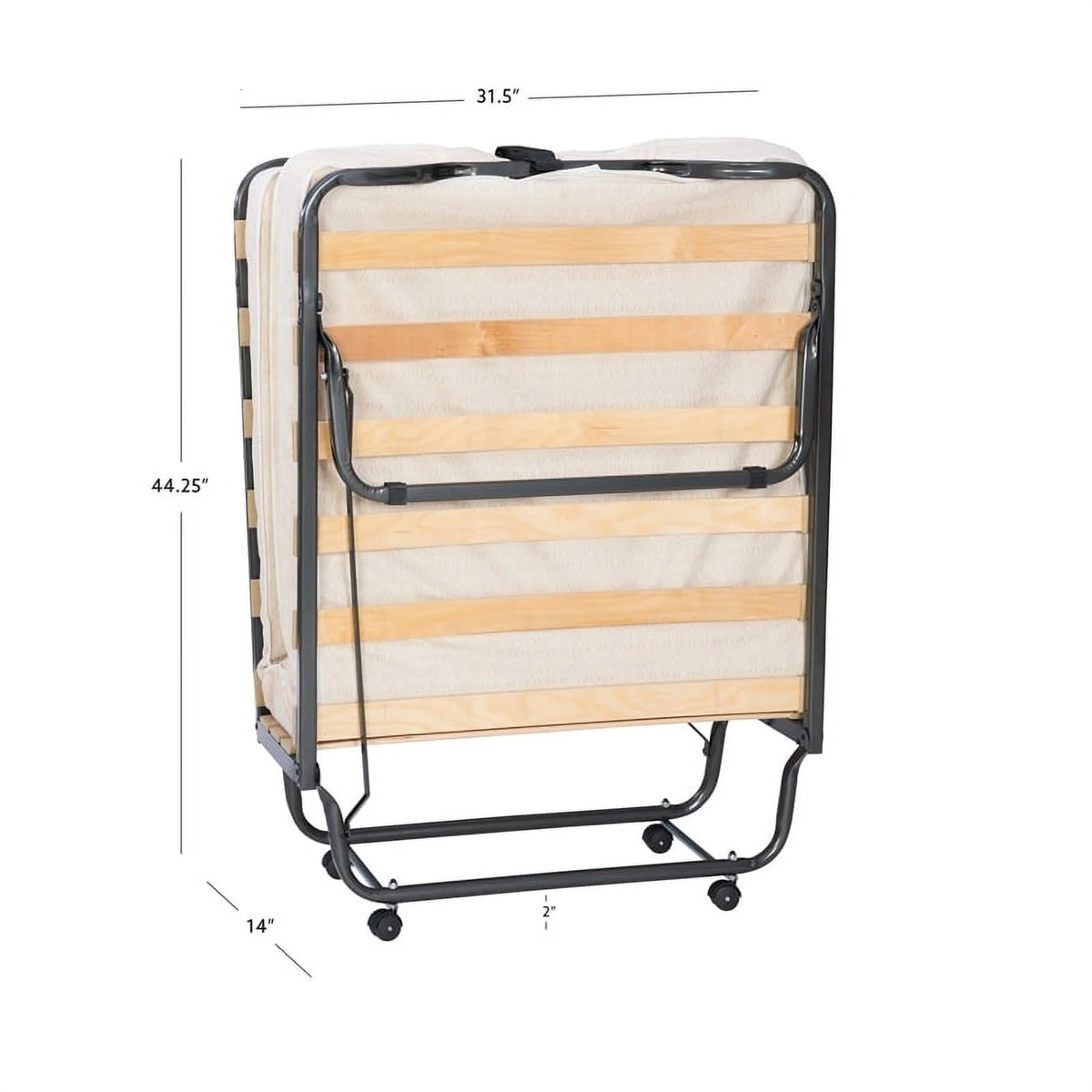 Riverbay Furniture Metal Folding Bed with Memory Foam Mattress in Beige - Product image 20
