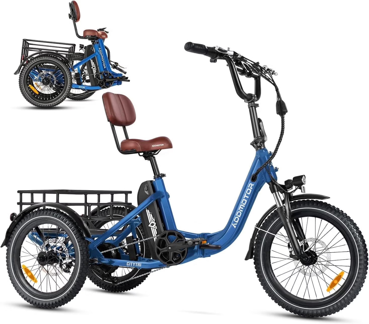 Addmotor Folding Electric Trike, 90MI Electric Tricycle for Adults, 750W 48V 20ah - Product image 5