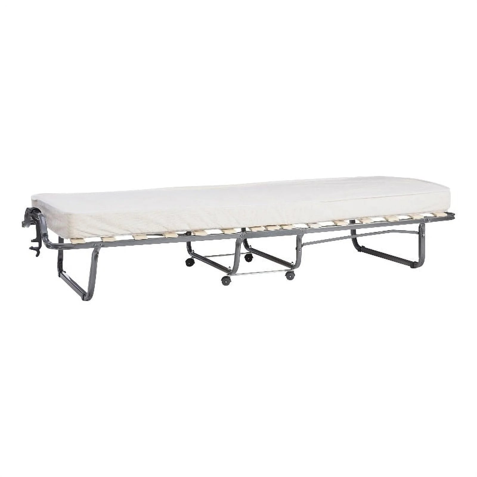 Riverbay Furniture Metal Folding Bed with Memory Foam Mattress in Beige - Product image 7