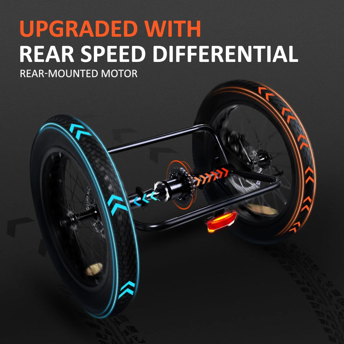 Addmotor Folding Electric Trike, 90MI Electric Tricycle for Adults, 750W 48V 20ah - Product image 11