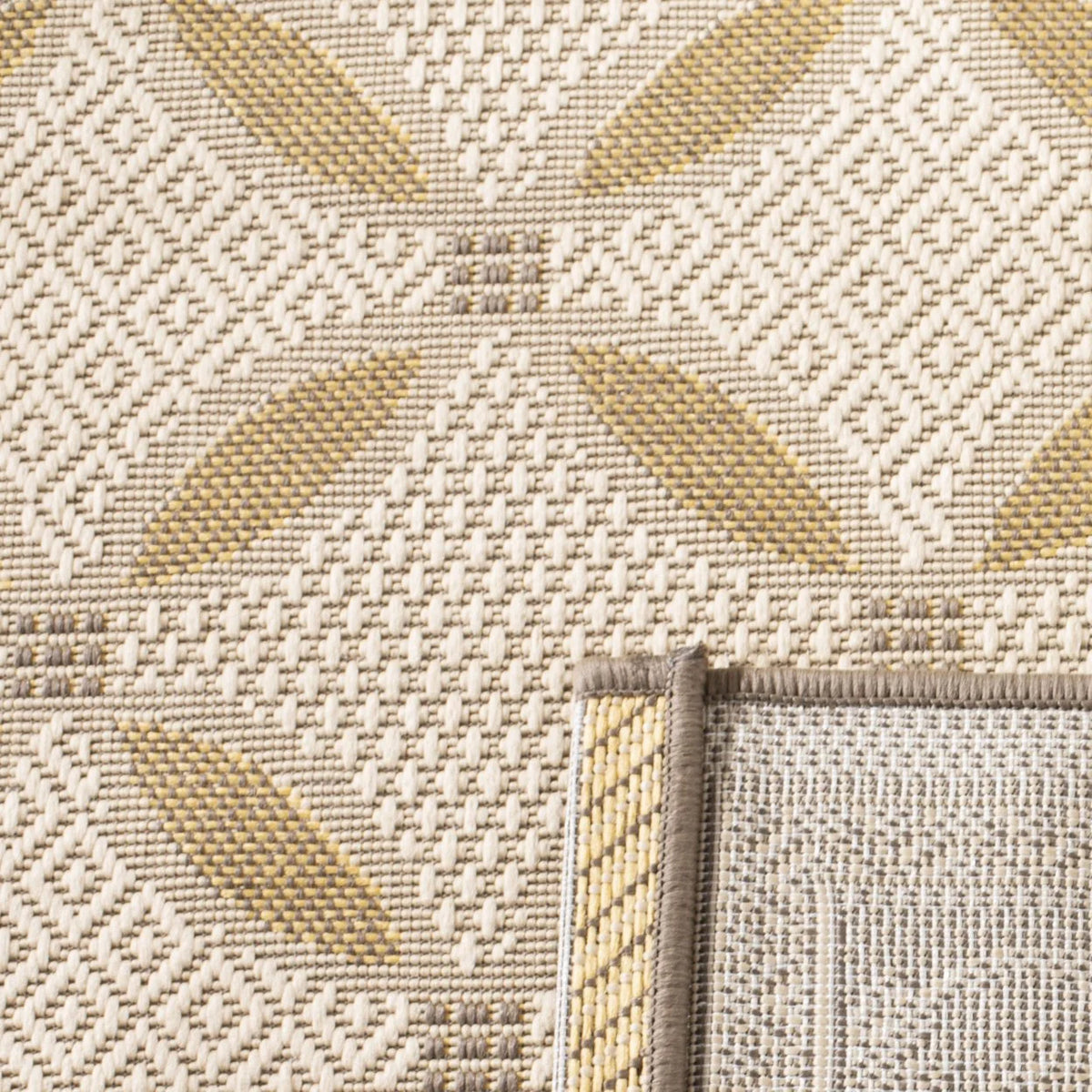 SAFAVIEH Courtyard Cohen Bordered Indoor/Outdoor Area Rug, Dark Beige/Beige, 9' x 12' - Product image 4