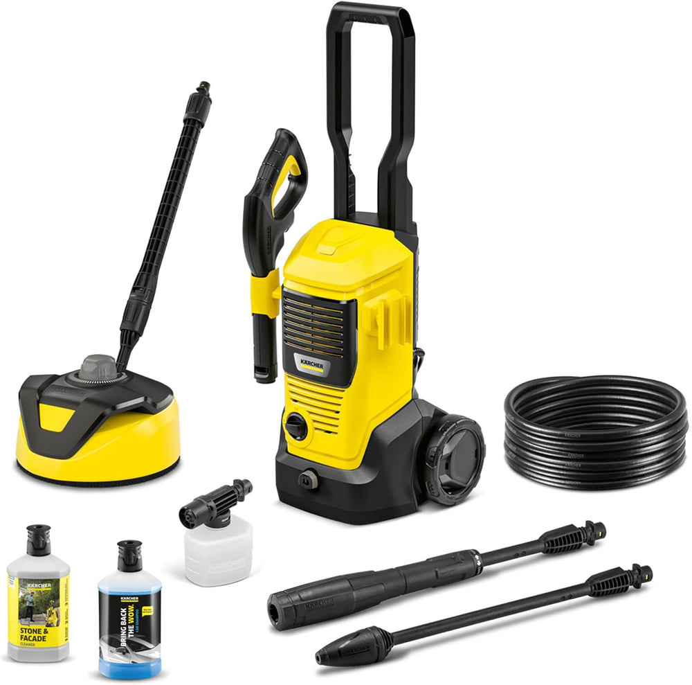 Kärcher K 4 FJ Home High Pressure Washer, Max. Pressure 130 bar, Flow rate: 420 l/h, Surface area: 30 m2/h, Water filter, Weight: 5.7 kg