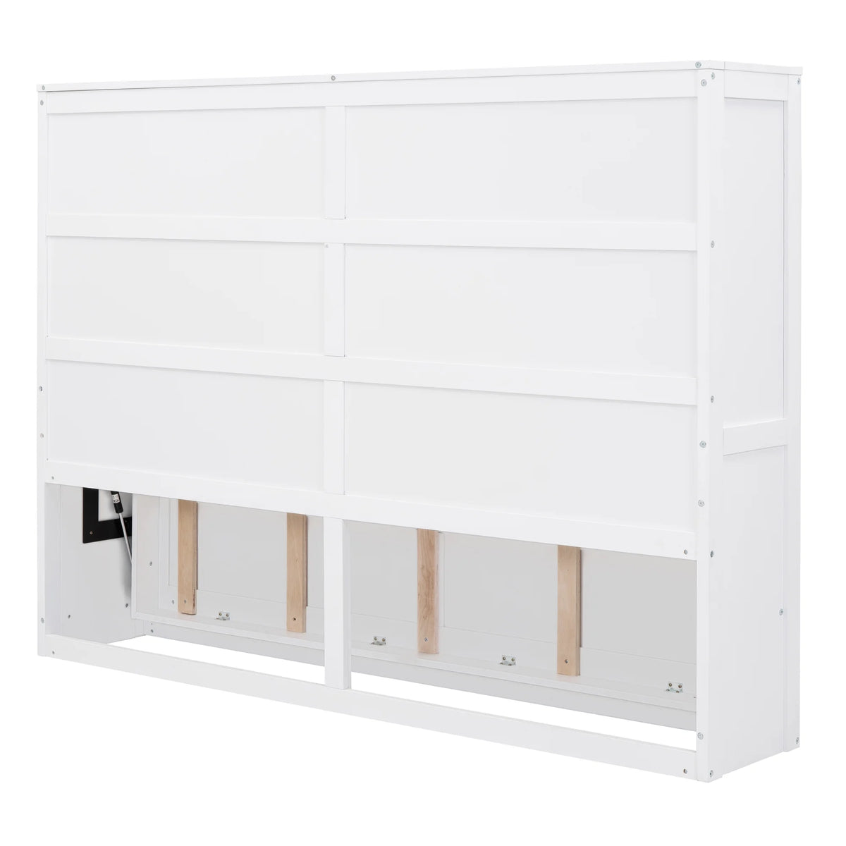 Harper & Bright Designs Full Size Murphy Bed Space - Saving Foldable Wooden Wall Bed with a Shelf for - Product image 18