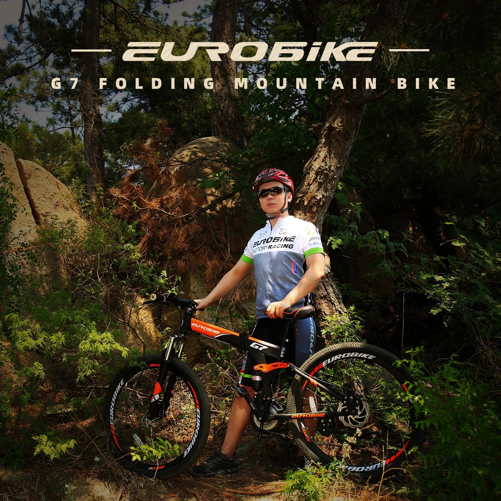 Eurobike 27.5" Full Suspension Folding Mountain Bike Foldable Frame Bicycle Disc Brakes Men or Women Bikes - Product image 11